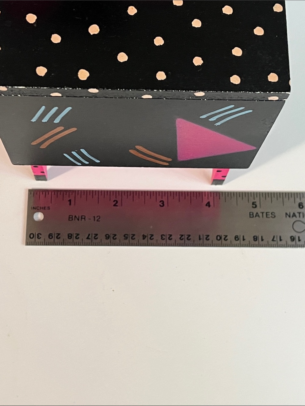 Vintage Hollis Fingold Radar Design Memphis Style Art Deco Jewelry Box - Picture 9 of 13